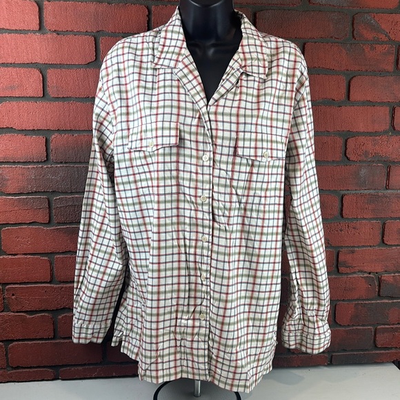 Crazy Horse by Liz‎ Claiborne  Checkered Woman's Button Down XL - Picture 1 of 7